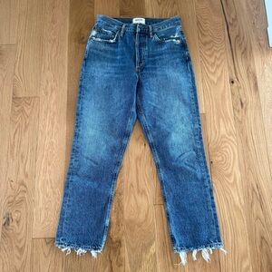 Agolde Riley High Rise Straight Crop Jeans
